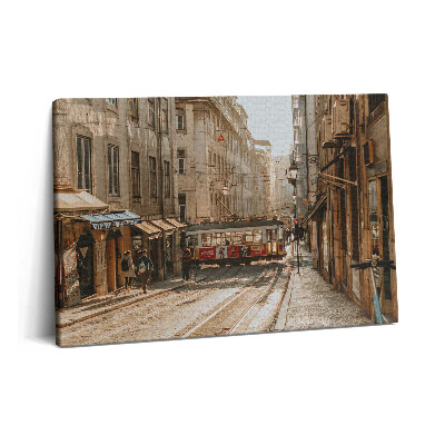 Tablou pe pânză 60x40 Vedere a Lisabonei și a tramvaiului