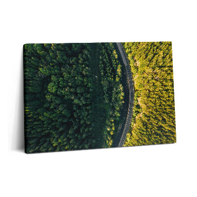 Tablou pe pânză 60x40 Pădurea dintr-o dronă - Muntele Śnieżka