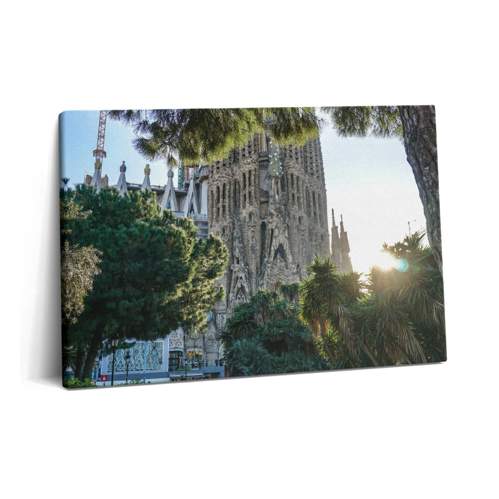 Tablou pe pânză 60x40 Parcul Sagrada Familia din Barcelona