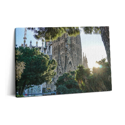 Tablou pe pânză 60x40 Parcul Sagrada Familia din Barcelona