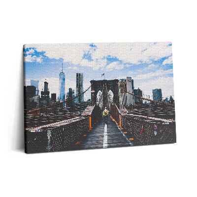Tablou pe pânză 60x40 Podul Brooklyn din New York