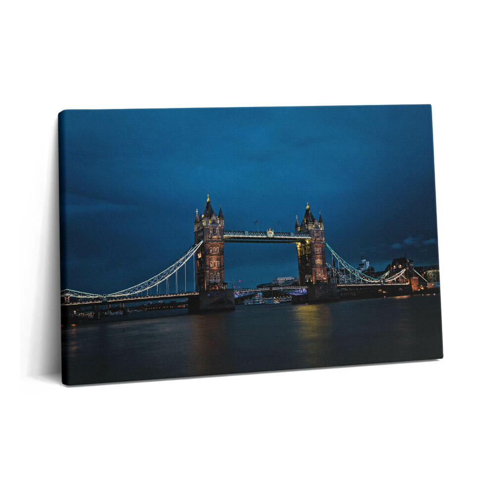 Tablou pe pânză 60x40 Tower Bridge în Londra noaptea