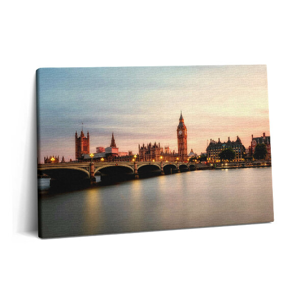 Tablou pe pânză 60x40 Panorama Big Ben din Londra