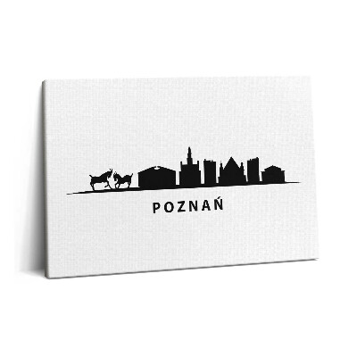 Tablou pe pânză 60x40 Grafică panoramică a orașului Poznań