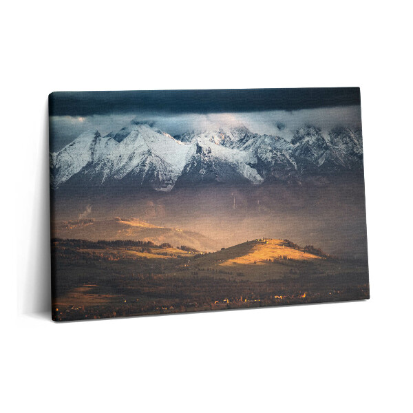 Tablou pe pânză 60x40 Munții Tatra în panorama de iarnă