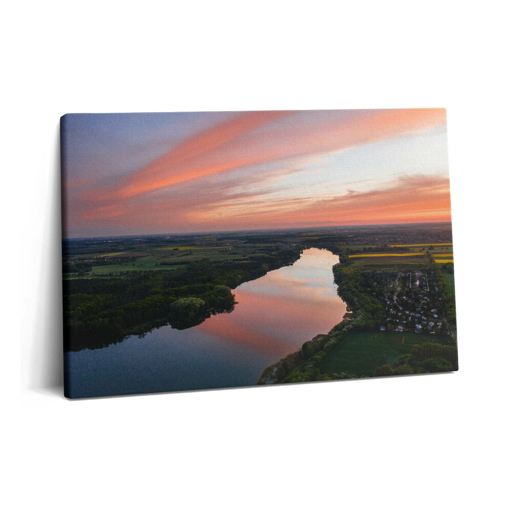 Tablou pe pânză 60x40 Vedere aeriană a lacului