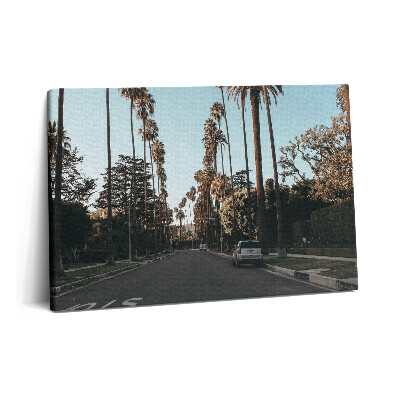 Tablou pe pânză 60x40 Un vehicul pe drum printre copaci