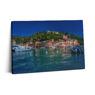 Tablou pe pânză 60x40 Bărci care navighează în Portofino