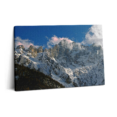 Tablou pe pânză 60x40 Munți sub cer albastru