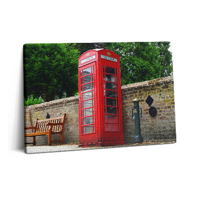 Tablou pe pânză 60x40 Cabină telefonică roșie