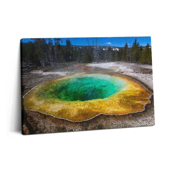 Tablou pe pânză 60x40 Izvoarele termale Yellowstone