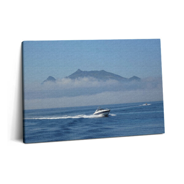 Tablou pe pânză 60x40 Barcă cu pânze pe ocean