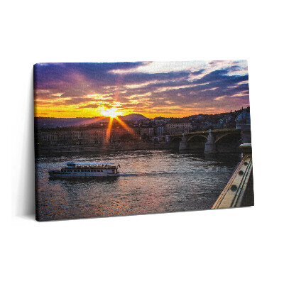 Tablou pe pânză 60x40 Barcă din Budapesta