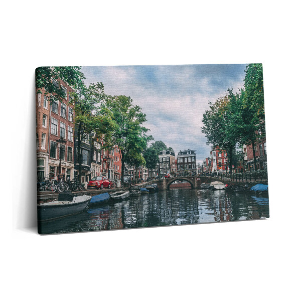Tablou pe pânză 60x40 Un canal în centrul Amsterdamului