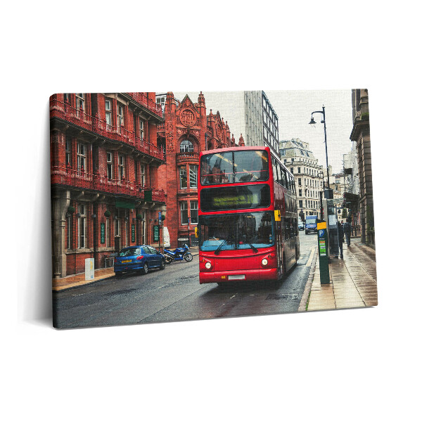 Tablou pe pânză 60x40 Autobuz în Birmingham, Marea Britanie