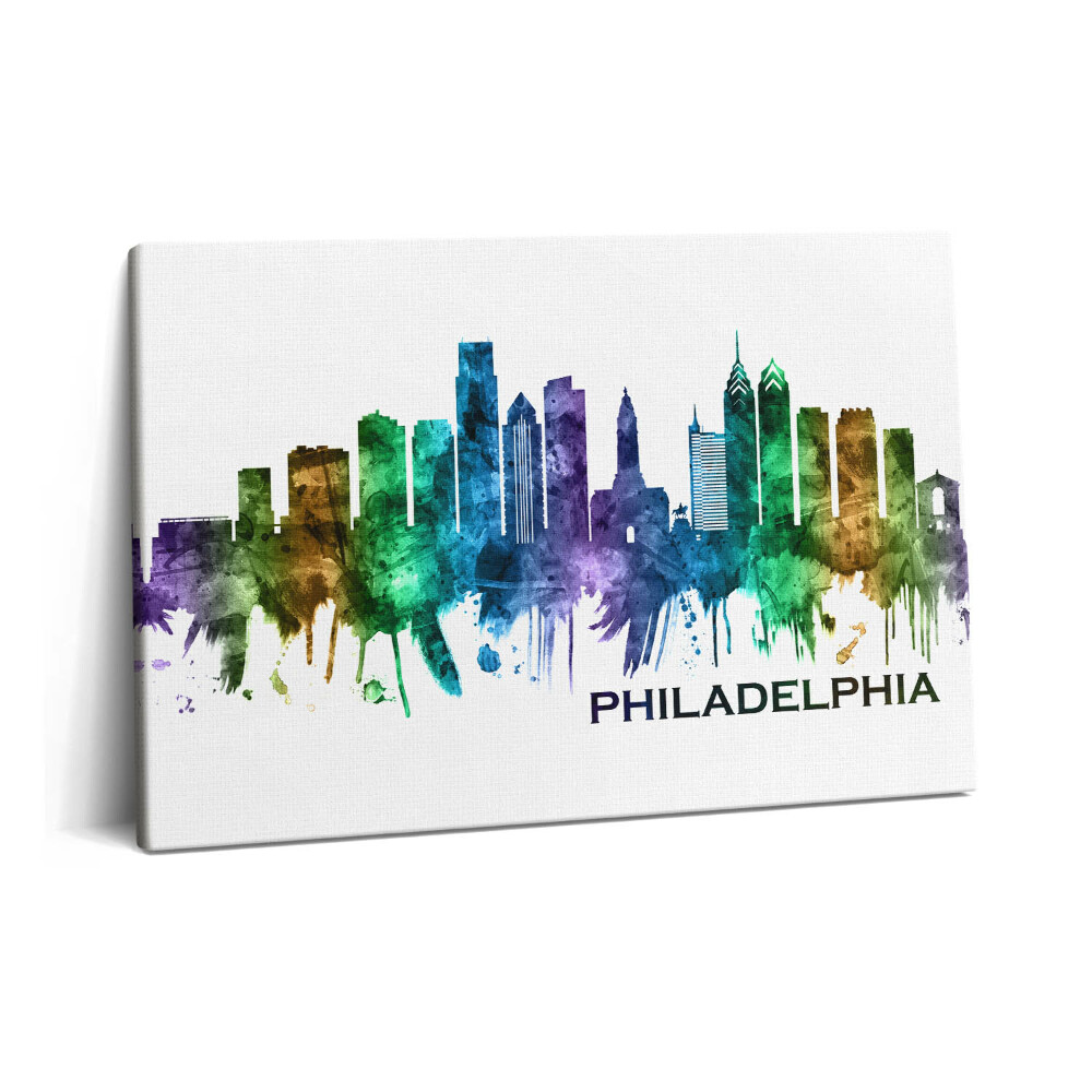 Tablou pe pânză 60x40 Ilustrație colorată a Philadelphiei
