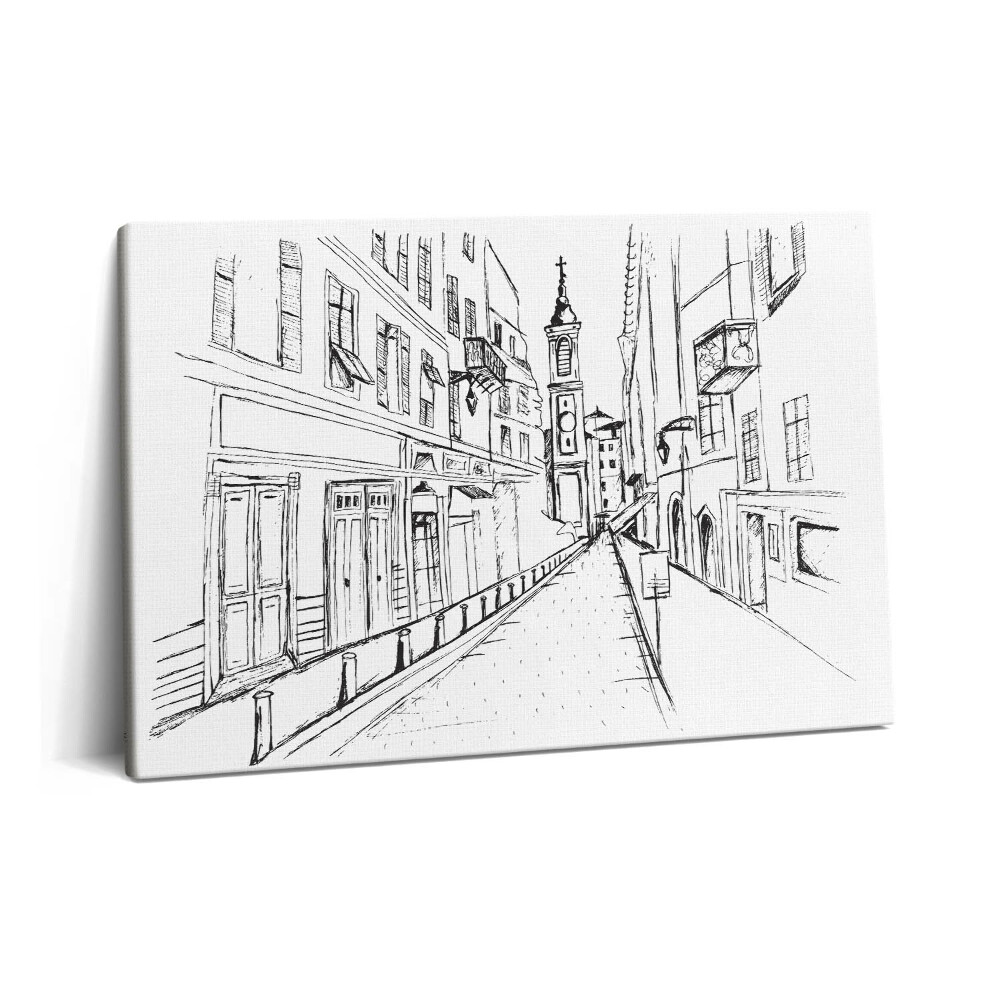 Tablou pe pânză 60x40 Desen al orașului Provence