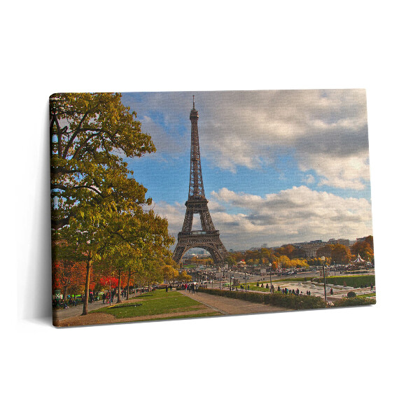 Tablou pe pânză 60x40 Toamna în Franța Turnul Eiffel