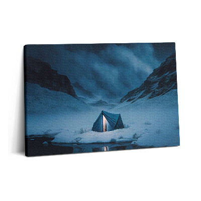 Tablou pe pânză 60x40 Cort în munții Islandei