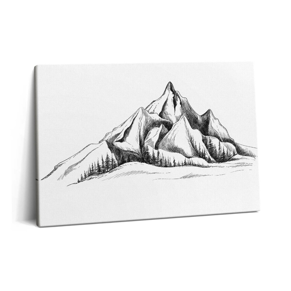 Tablou pe pânză 60x40 Desen de munte