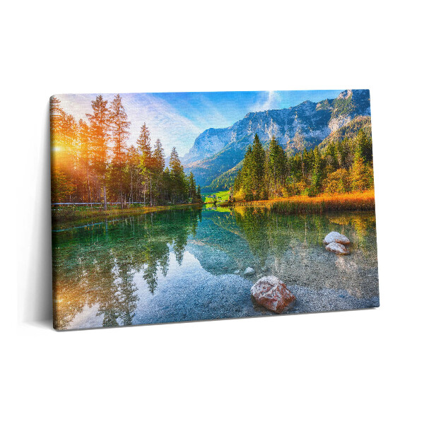Tablou pe pânză 60x40 Peisaj de râu de munte