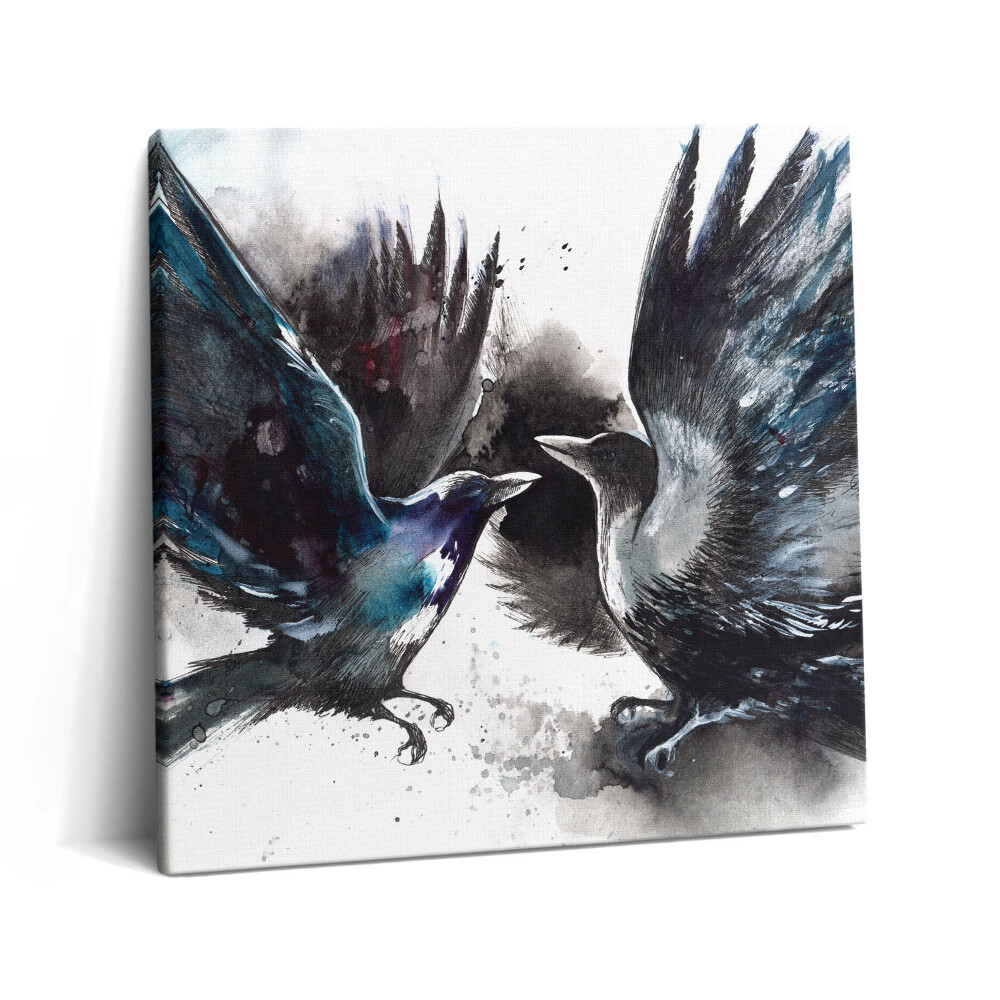 Tablou pe pânză canvas 60x60 Păsări pictate