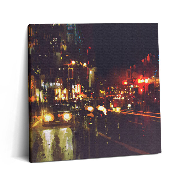 Tablou pe pânză canvas 60x60 Oraș pictat încețoșat
