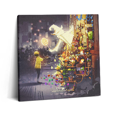 Tablou pe pânză canvas 60x60 Ilustrație a unui basm magic