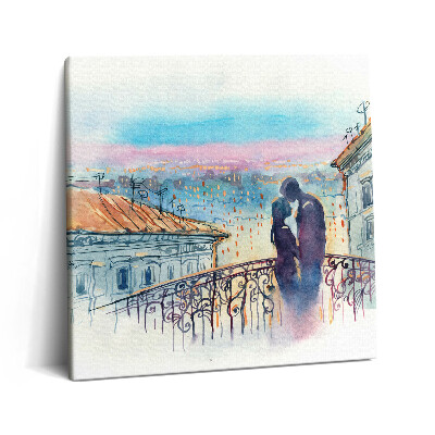 Tablou pe pânză canvas 60x60 Un tablou al unui cuplu îndrăgostit