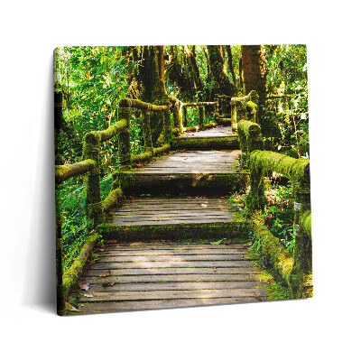 Tablou pe pânză canvas 60x60 Pasarelă pietonală din lemn - agroturism