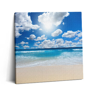Tablou pe pânză canvas 60x60 Plajă mare și orizont