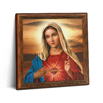 Tablou pe pânză canvas 60x60 Inima Neprihănită a Sfintei Fecioare Maria