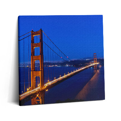 Tablou pe pânză canvas 60x60 Vedere a podului Golden Gate