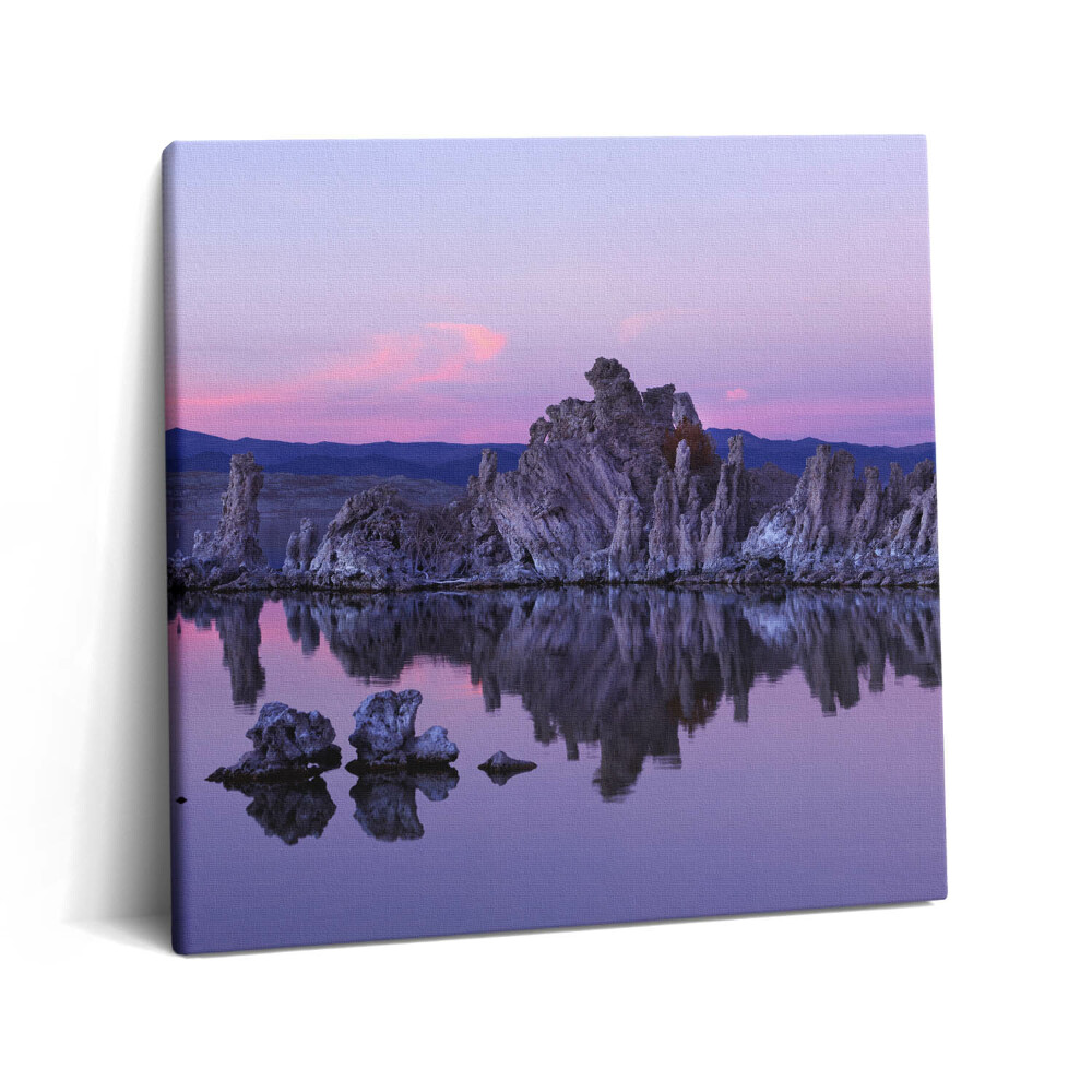 Tablou pe pânză canvas 60x60 Reflexia rocilor în apă