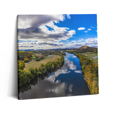 Tablou pe pânză canvas 60x60 Reflexia cerului în râu