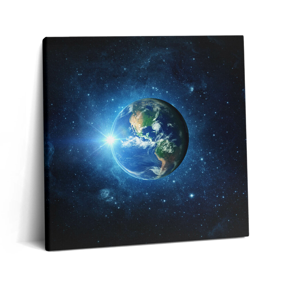 Tablou pe pânză canvas 60x60 NASA - Galaxia Pământului și Soarele