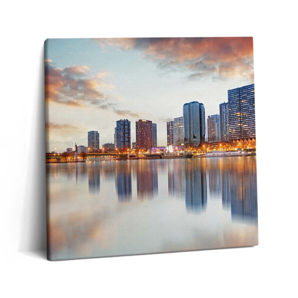 Tablou pe pânză canvas 60x60 Panoramă a Parisului cu Turnul Eiffel