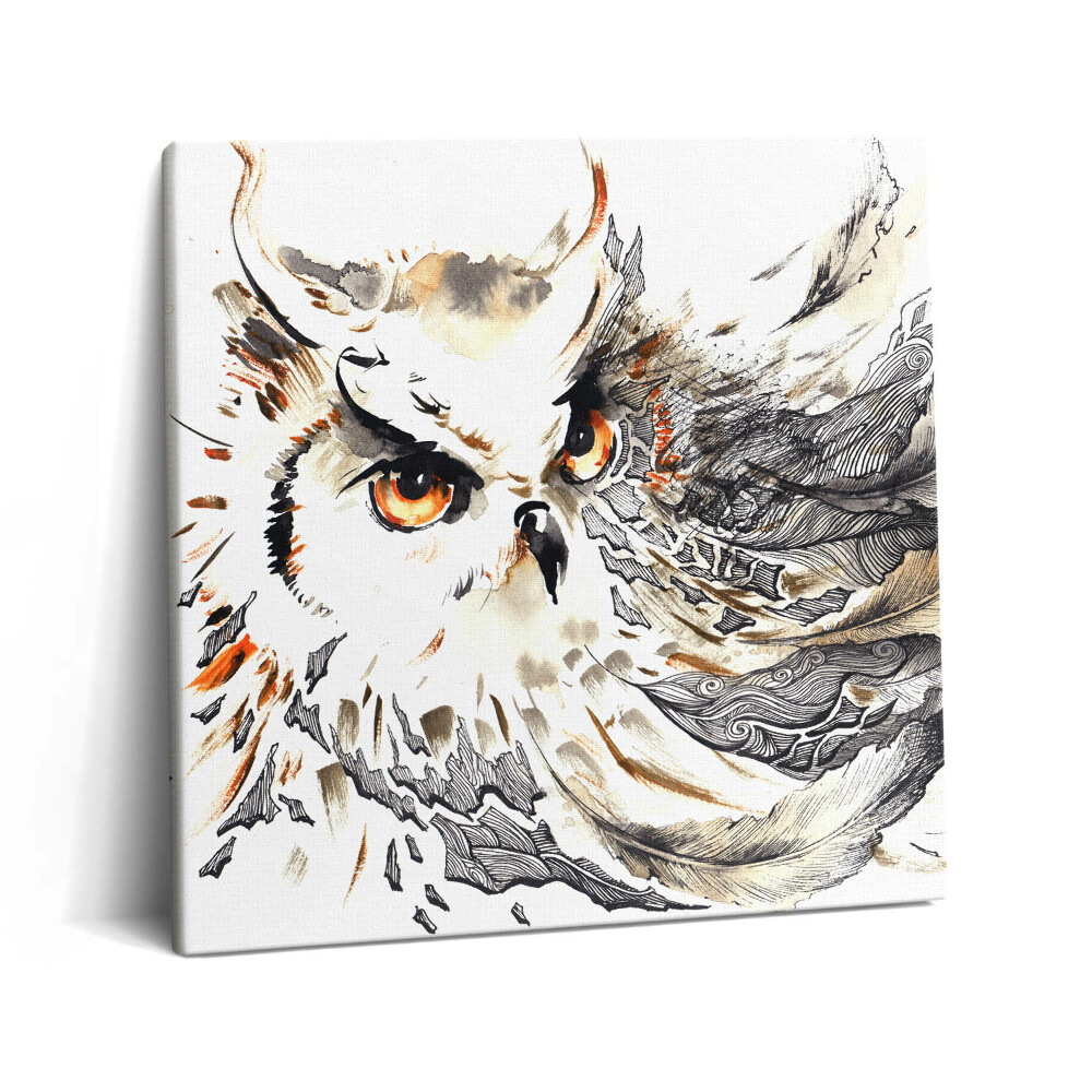 Tablou pe pânză canvas 60x60 Bufniță, simbol al înțelepciunii și științei