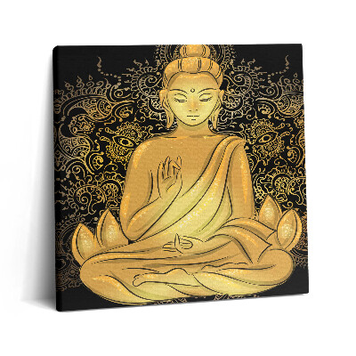 Tablou pe pânză canvas 60x60 Buddha Zen de Aur