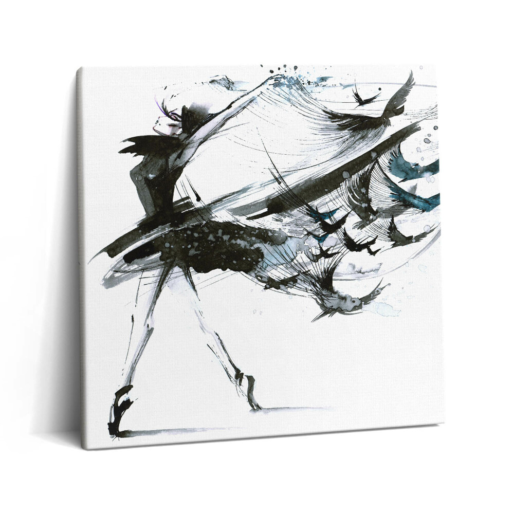 Tablou pe pânză canvas 60x60 Ilustrație a unei femei dansând balet