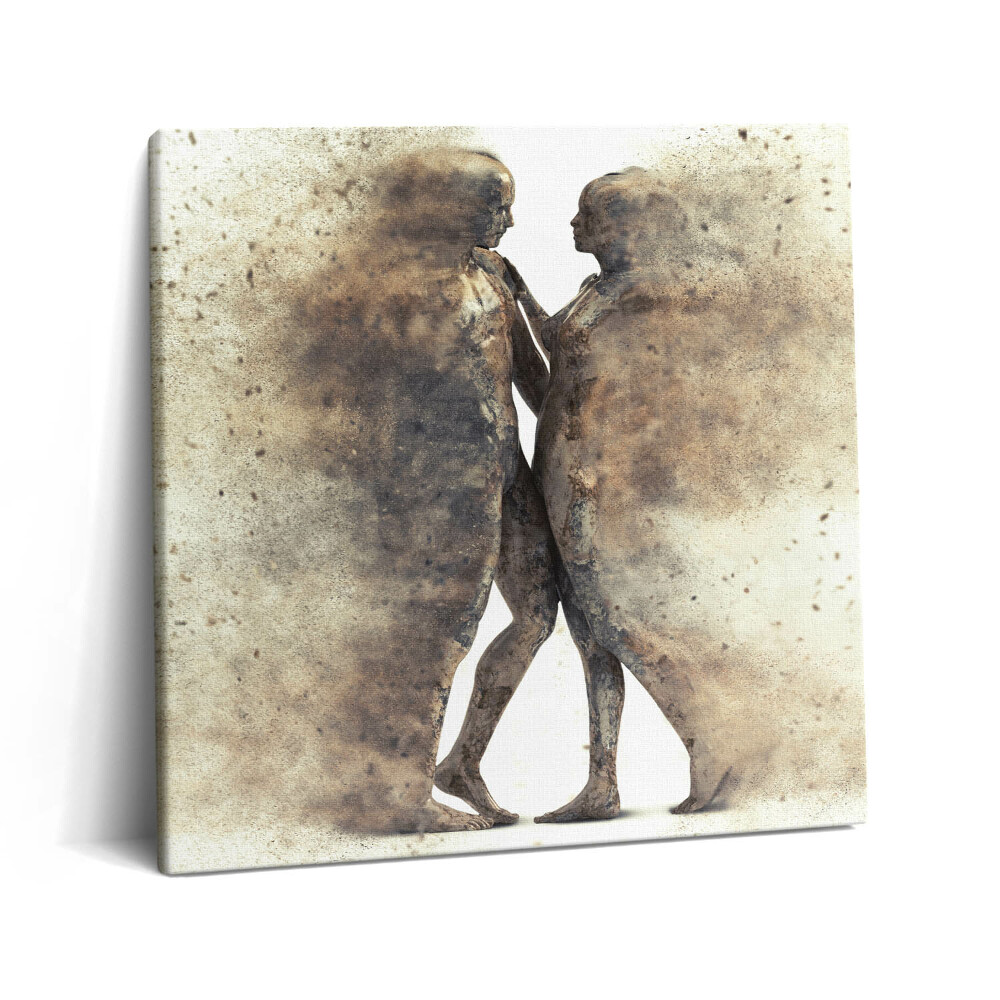 Tablou pe pânză canvas 60x60 Oameni abstracti și nisip