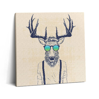 Tablou pe pânză canvas 60x60 Cerb abstract cu trăsături umane