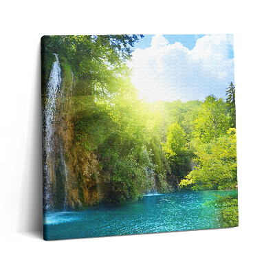 Tablou pe pânză canvas 60x60 Peisajul Lagunei Albastre