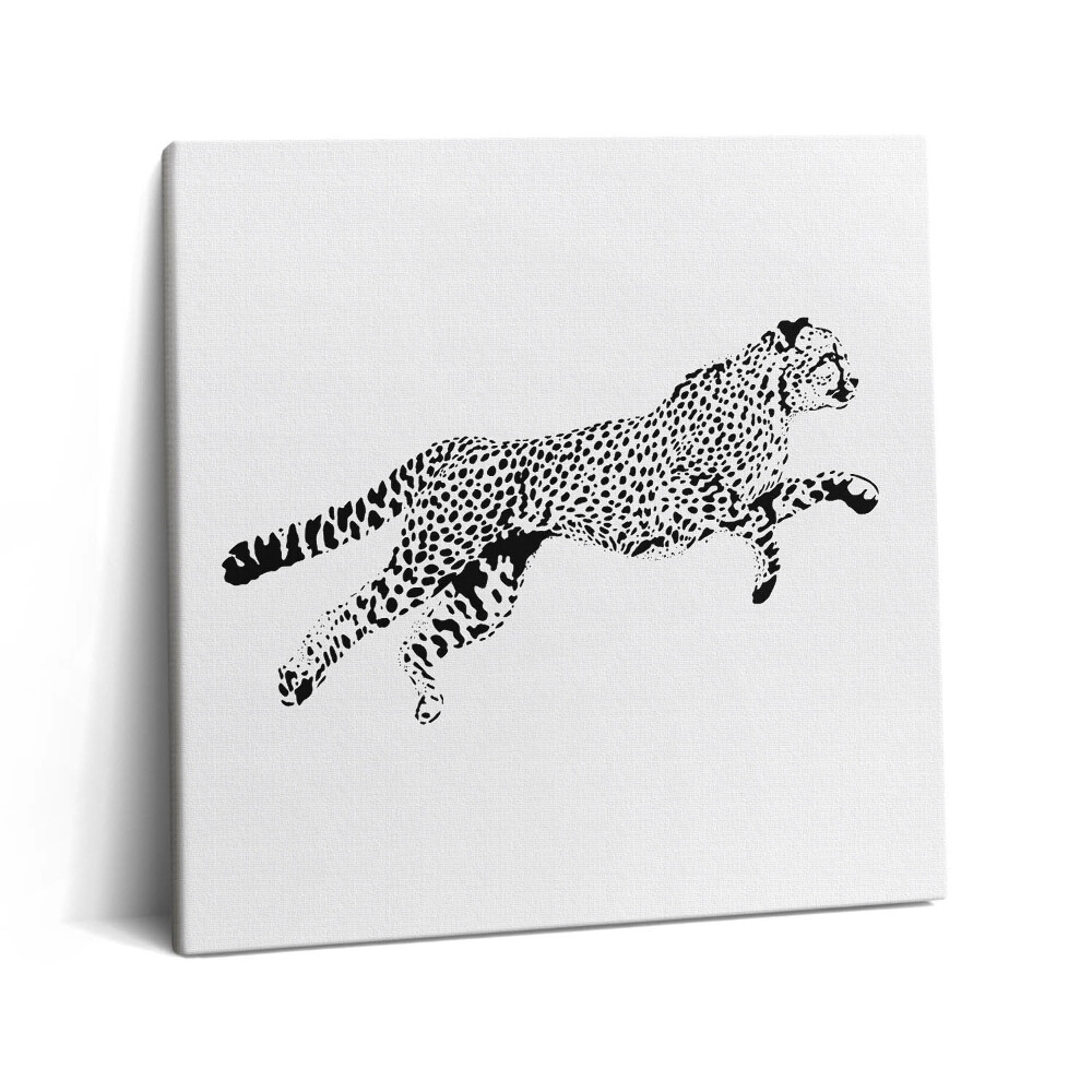 Tablou pe pânză canvas 60x60 Siluetă de panteră