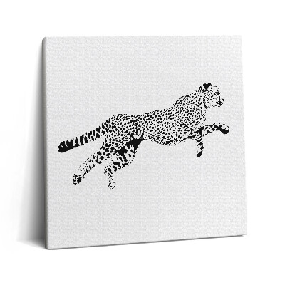 Tablou pe pânză canvas 60x60 Siluetă de panteră