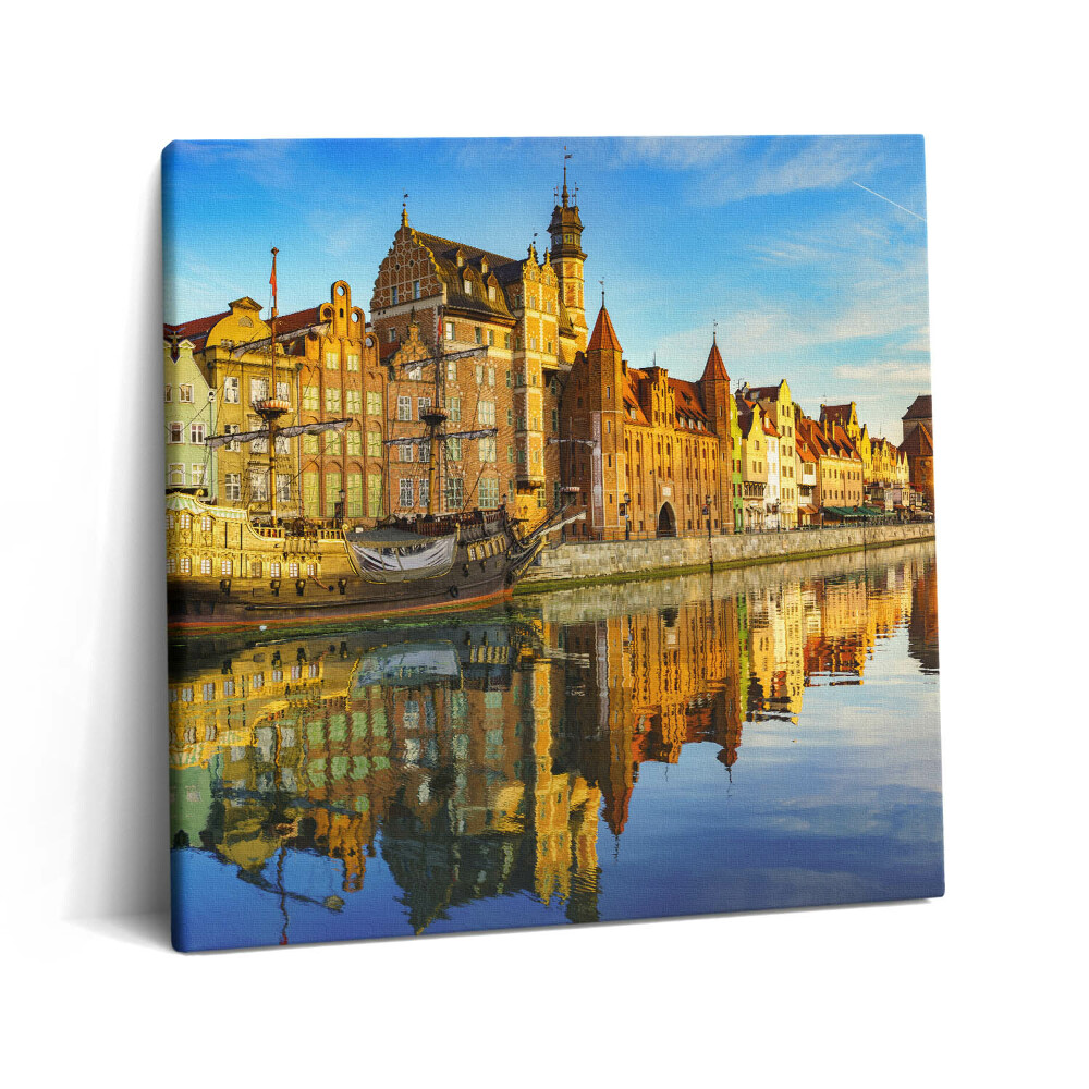Tablou pe pânză canvas 60x60 Motlawa din Gdańsk