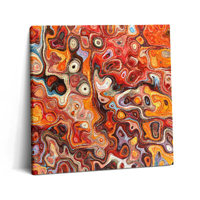 Tablou pe pânză canvas 60x60 Haos abstract - improvizație extraordinară