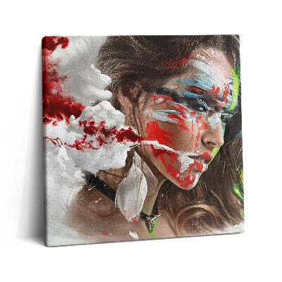 Tablou pe pânză canvas 60x60 Portretul unei femei indiene