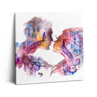 Tablou pe pânză canvas 60x60 Două trupuri - un suflet