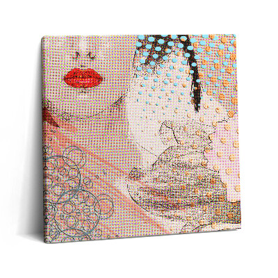 Tablou pe pânză canvas 60x60 Ilustrație de benzi desenate pop art